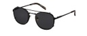 Nakładki przeciwsłoneczne clip-on Leo czarne, widok z góry