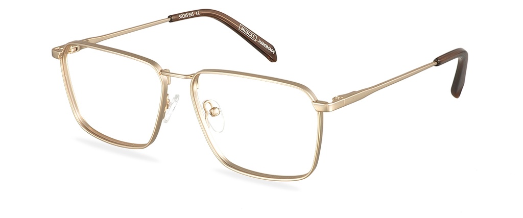 Okulary zerówki Bruce Satin Gold/Americano