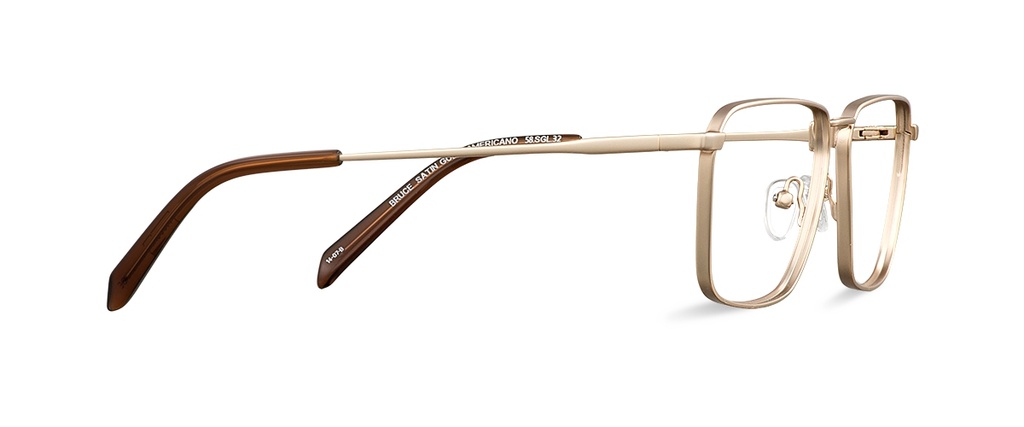 Okulary zerówki Bruce Satin Gold/Americano