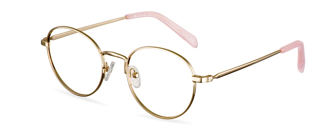 Okulary zerówki Charlie Gold/Rose