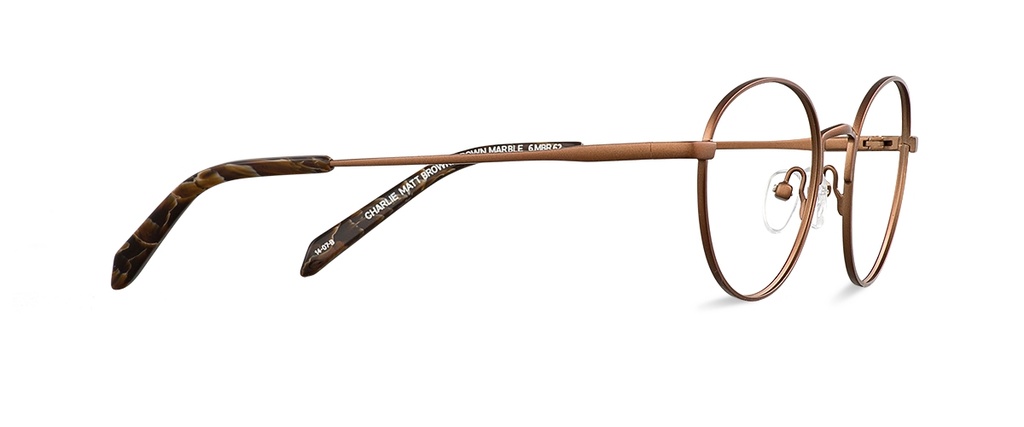 Okulary zerówki Charlie Matt Brown/Brown Marble