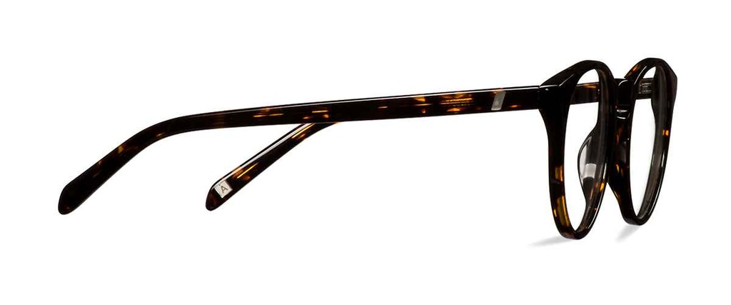 Okulary zerówki damskie i męskie Ellis Wide brązowe – oprawki okrągłe z acetatu, na modelu