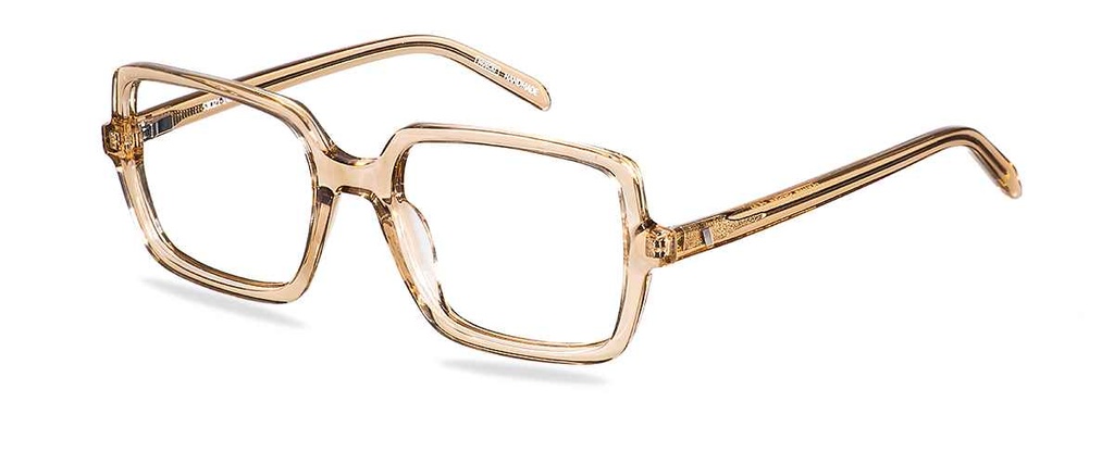 Okulary zerówki damskie i męskie Hunter brązowe – oprawki kwadratowe z acetatu, widok z przodu