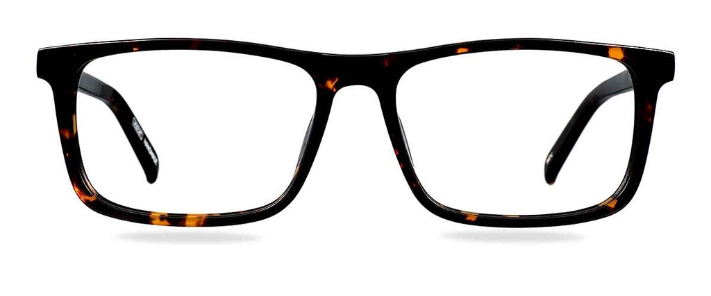 Okulary do komputera Jake brązowe – oprawki prostokątne z acetatu, widok z przodu