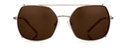 Clip on Sun Chloe Gold/Brown