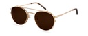 Clip on Sun Janis Gold/Brown