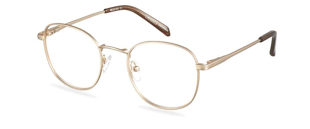 Okulary zerówki Leo Satin Gold/Americano