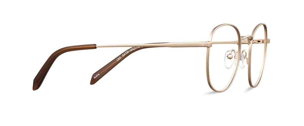 Okulary zerówki Leo Satin Gold/Americano