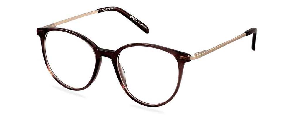 Okulary korekcyjne Olivia Satin Gold/Cocoa Brown