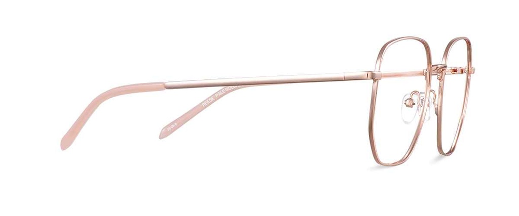 Okulary korekcyjne damskie Reese złote – oprawki owalne z metalu, widok z góry