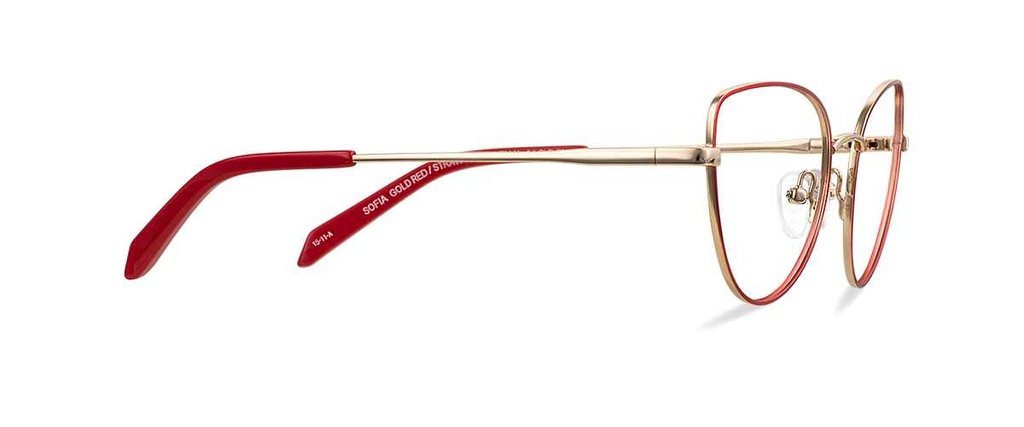Okulary korekcyjne Sofia Gold Red/Strawberry Jelly