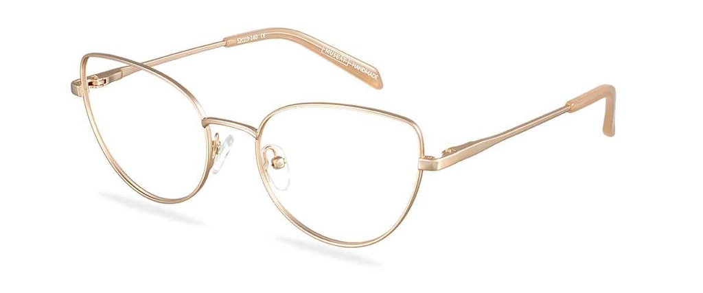 Okulary zerówki Sofia Satin Gold/Milky Tea