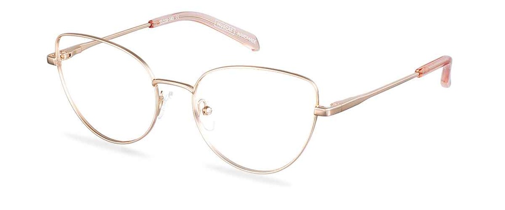 Okulary zerówki Sofia Wide Gold/Rose Water