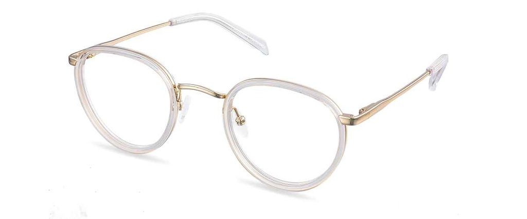 Okulary zerówki Sydney Gold/Crystal