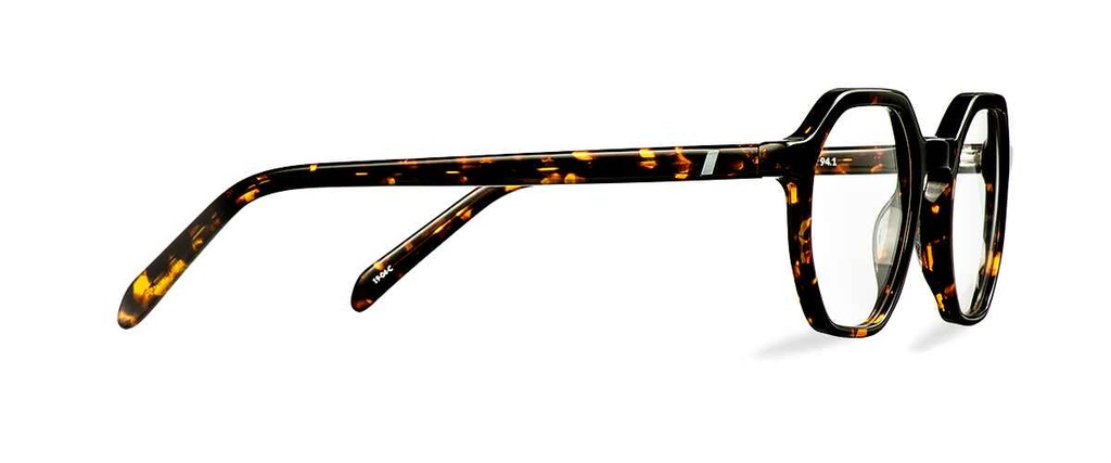 Okulary korekcyjne damskie i męskie Taylor brązowe – oprawki geometryczne z acetatu, na modelu