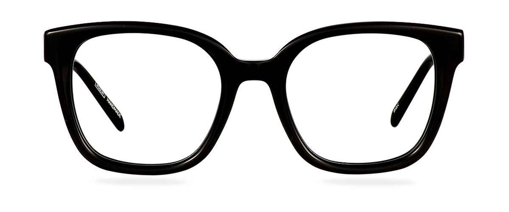 Okulary do komputera Maggie czarne – oprawki kocie z acetatu, widok z przodu