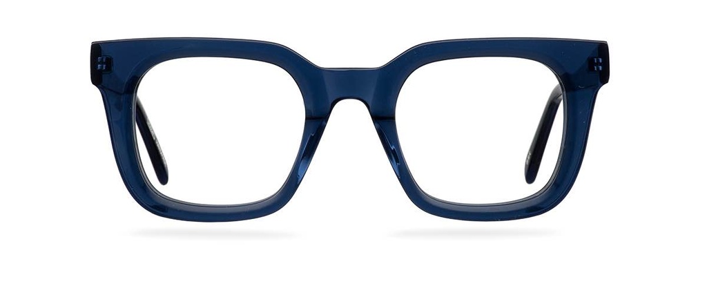 Okulary do komputera Modest niebieskie – oprawki kwadratowe z acetatu, widok z przodu