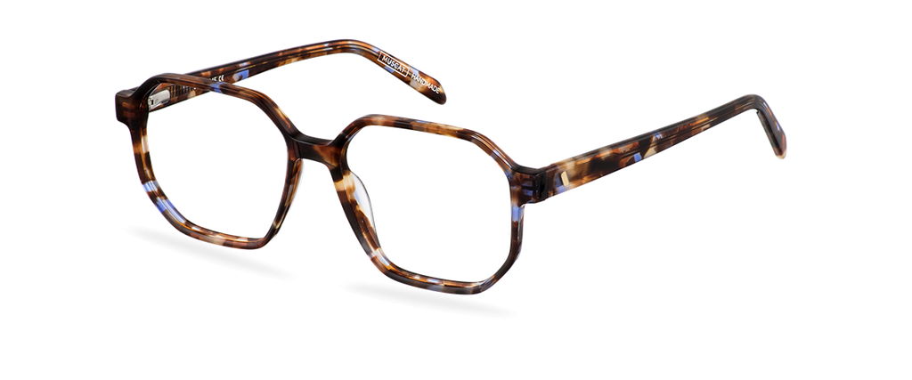 Okulary do komputera Blair brązowe – oprawki geometryczne z acetatu, widok z góry