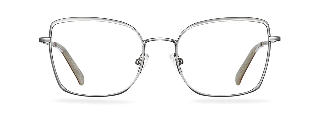 Okulary zerówki Alice Silver/Pearl