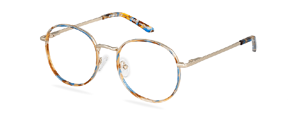 Okulary zerówki Kai Gold/Havana Blue