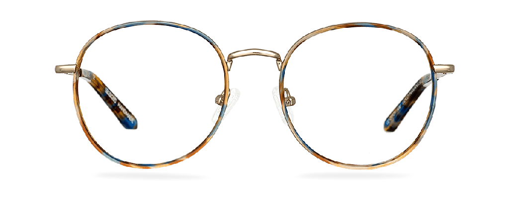 Okulary zerówki Kai Gold/Havana Blue