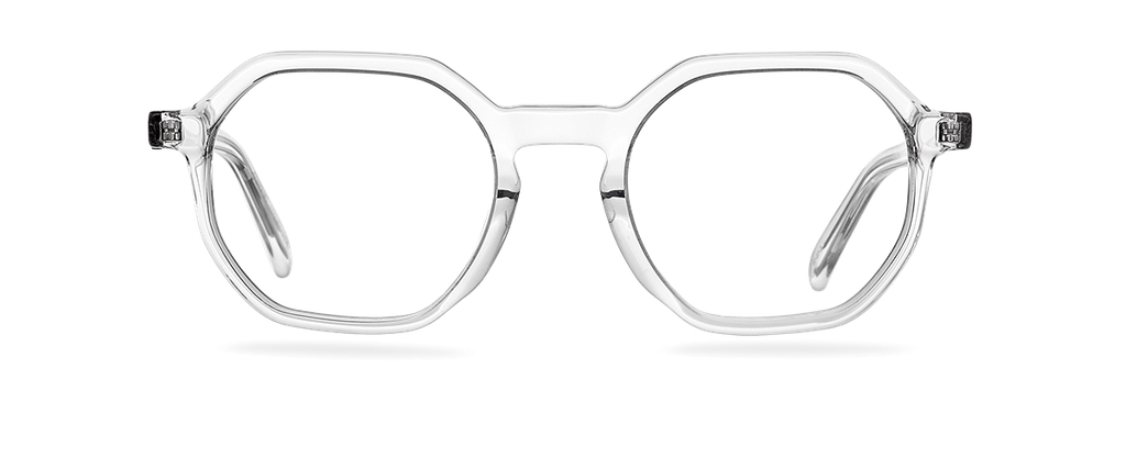 Okulary do komputera Taylor Wide przezroczyste – oprawki geometryczne z acetatu, widok z góry