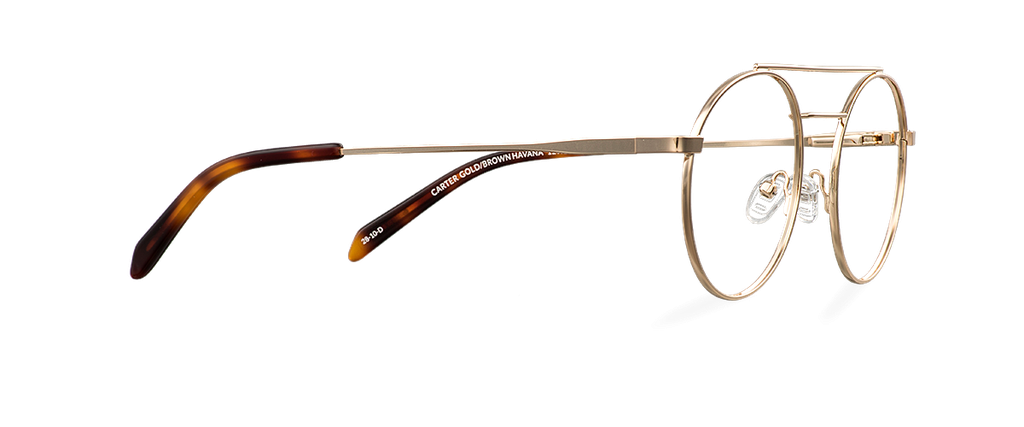 Okulary zerówki Carter Gold/Brown Havana