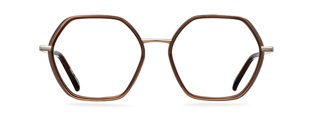 Okulary zerówki June Gold/Americano