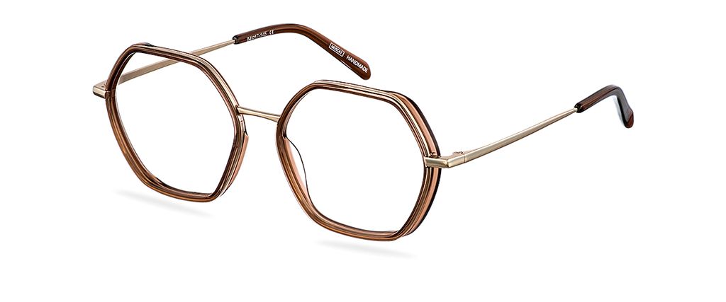 Okulary zerówki June Gold/Americano