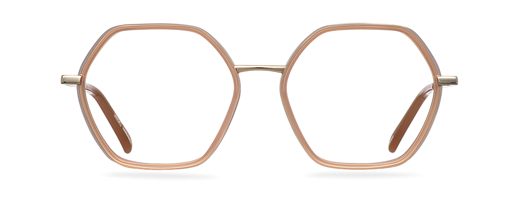 Okulary zerówki June Gold/Sand