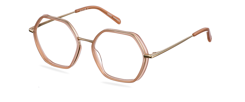 Okulary zerówki June Gold/Sand