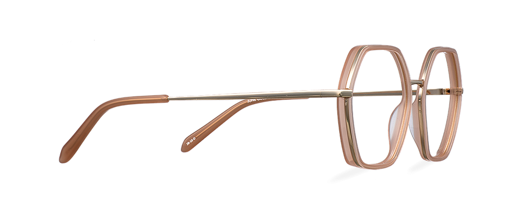 Okulary zerówki June Gold/Sand