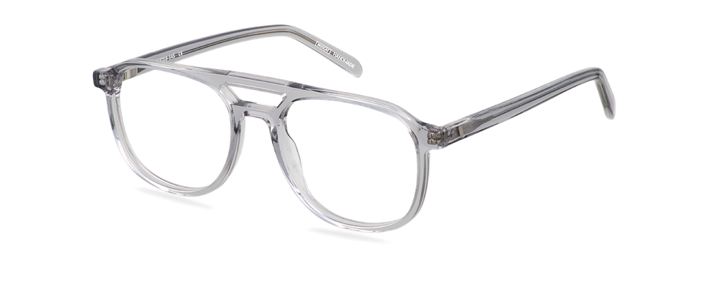 Okulary do komputera Jeff srebrne – oprawki pilotki z acetatu, widok z góry