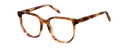 Okulary zerówki damskie i męskie Sara brązowe – oprawki kocie z acetatu, widok z góry