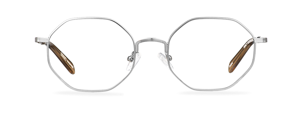 Okulary zerówki Percy Silver/Black Tea