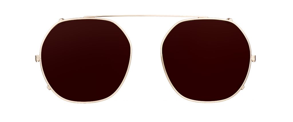 Clip on Sun Bruno Gold/Brown