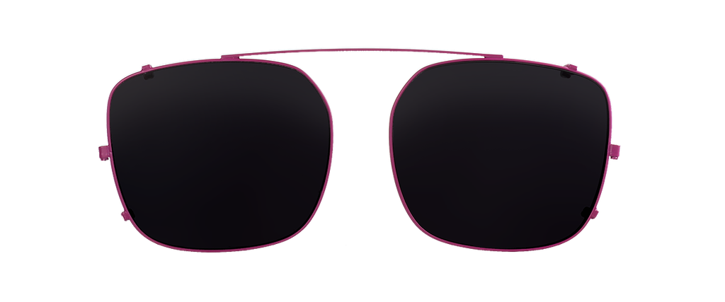 Clip on Sun Emma Satin Fuchsia/Smoke