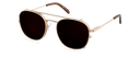 Clip on Sun Leo Wide Gold/Brown