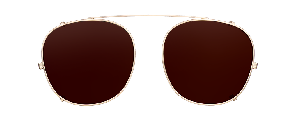 Clip on Sun Leo Wide Gold/Brown
