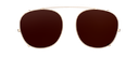 Clip on Sun Leo Wide Gold/Brown