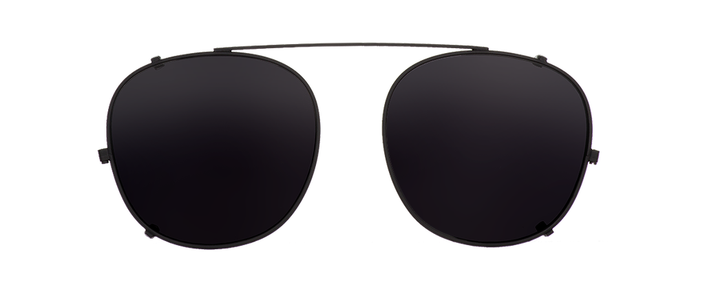 Clip on Sun Leo Wide Matt Black/Smoke