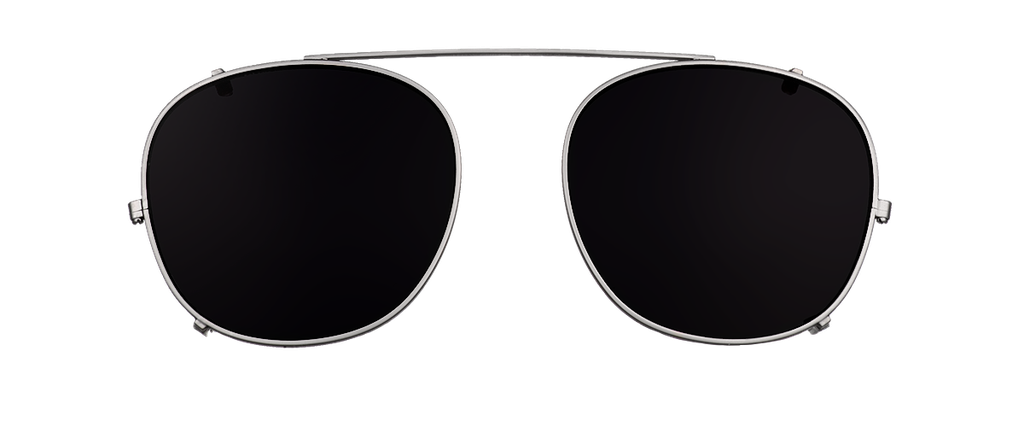 Clip on Sun Leo Wide Satin Gunmetal/Smoke