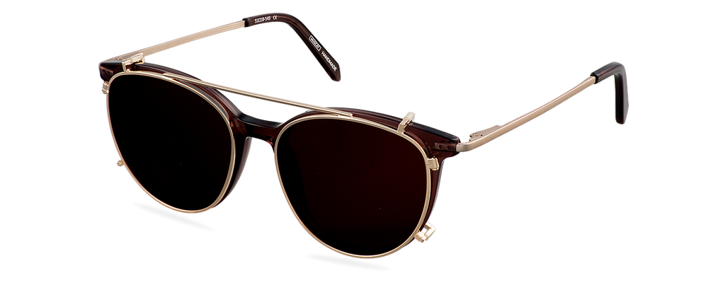 Clip on Sun Olivia Satin Gold/Brown