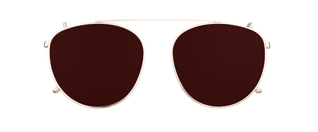 Clip on Sun Olivia Satin Gold/Brown