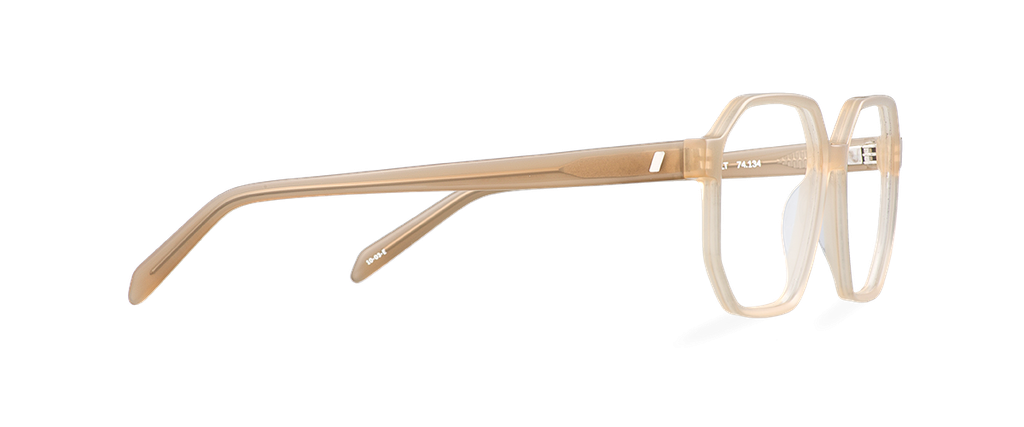 Okulary do komputera Blair beżowe – oprawki geometryczne z acetatu, widok z prawej strony