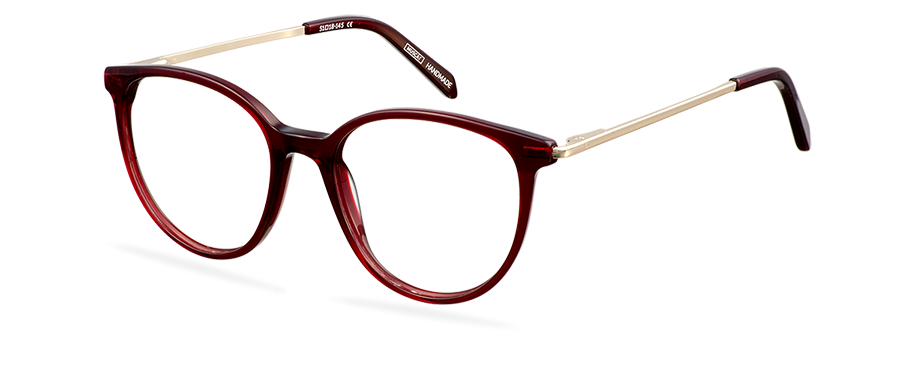 Okulary zerówki Olivia Gold/Burgundy
