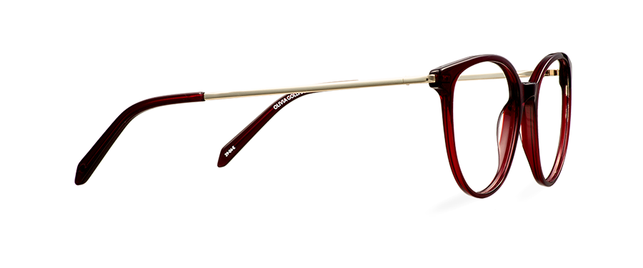 Okulary zerówki Olivia Gold/Burgundy