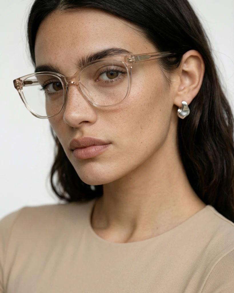 Okulary zerówki Belova Wide Champagne