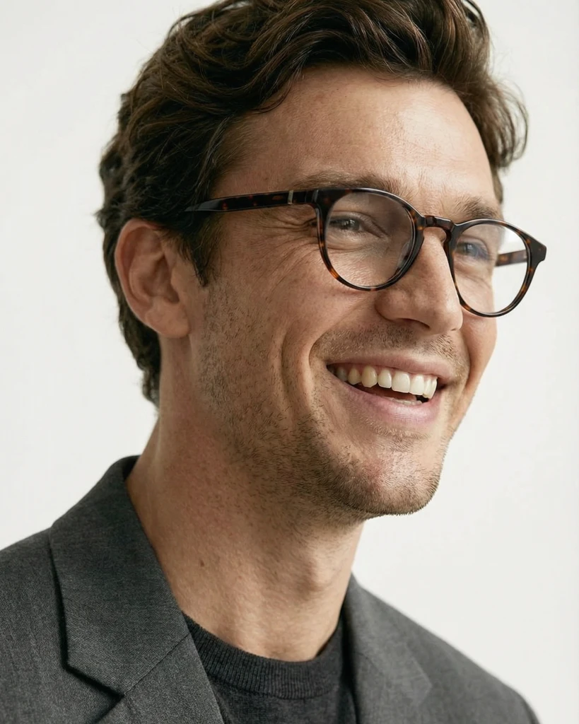 Okulary zerówki Ellis Wide Dark Havana