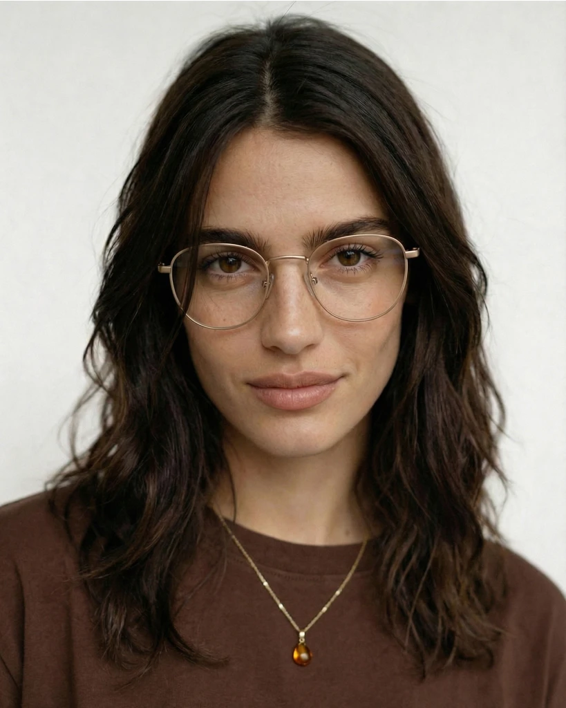 Okulary zerówki Leo Satin Gold/Americano